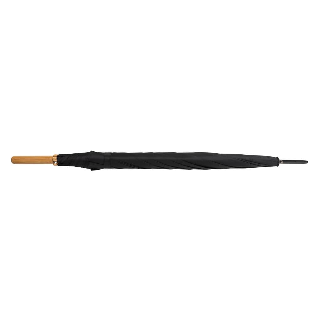 27' Impact AWARE™ RPET 190T automatisk öppning paraply bambu – thumbnail 3