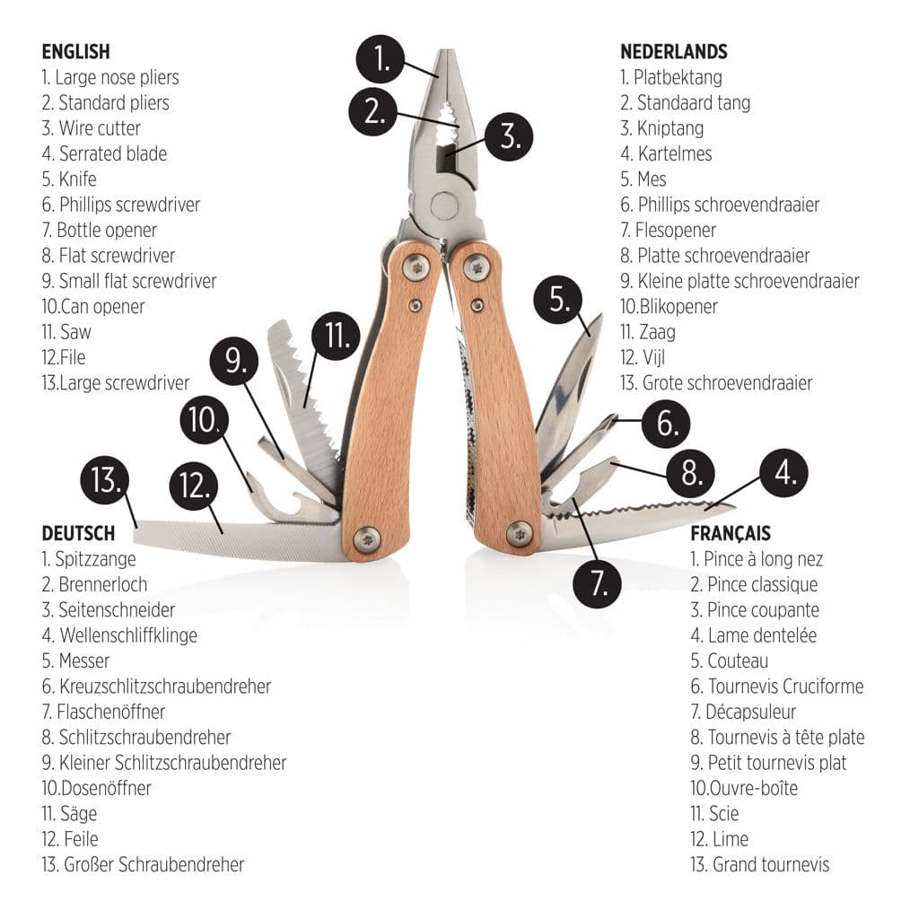 Trä multitool – miniatyr 2