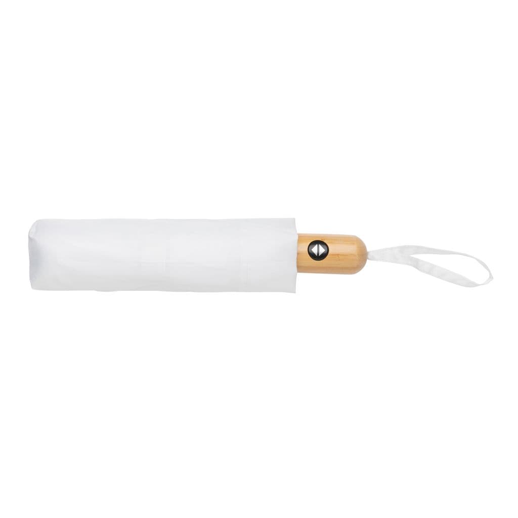 21' Impact Aware™ RPET 190T automatiskt bambu paraply – thumbnail 17