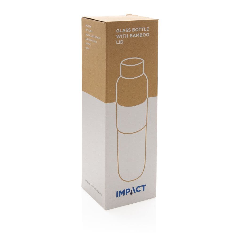 Impact borosilikatglasflaska med bambulock – miniatyr 4