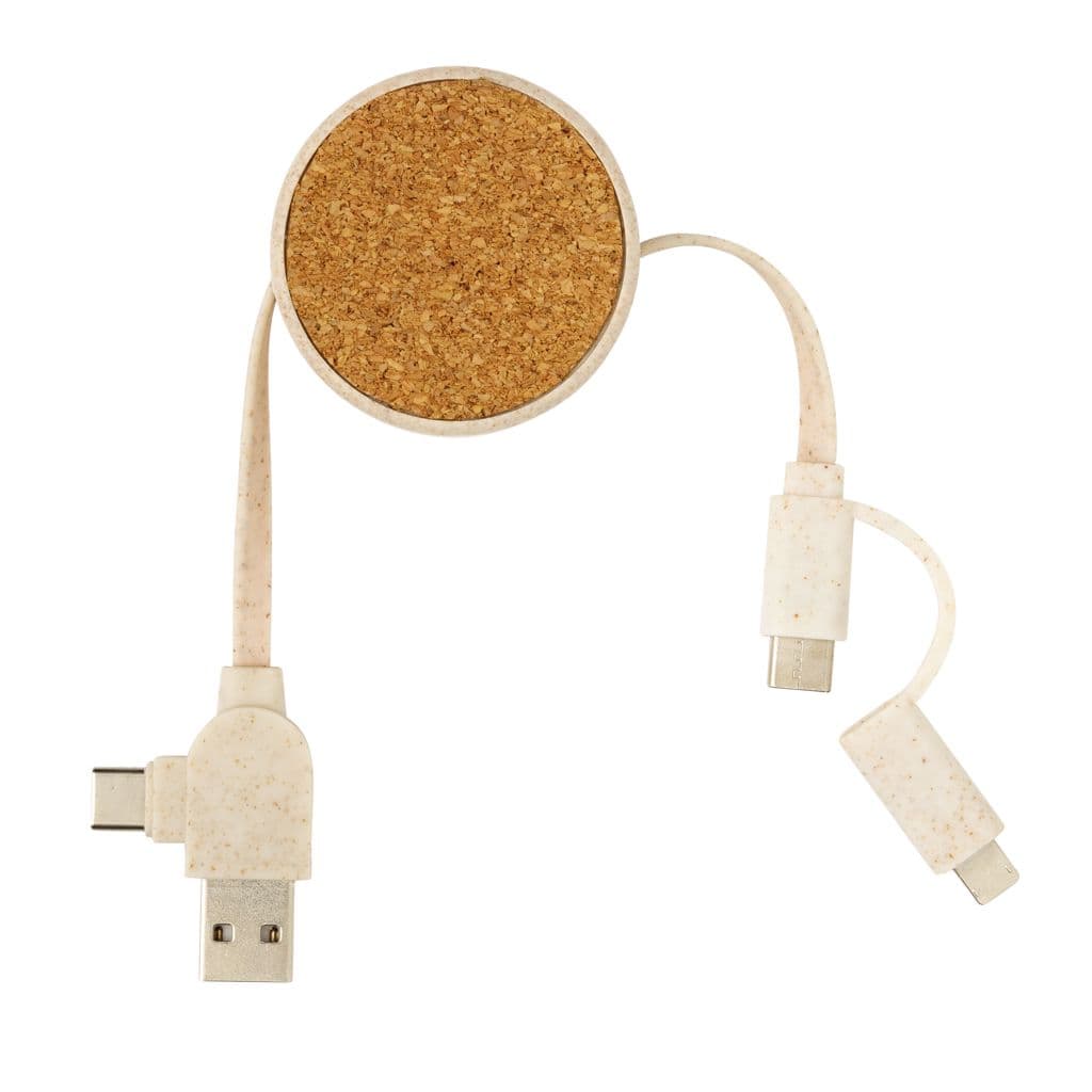 Kork och vete 6-i-1 utdragbar kabel – miniatyr 4