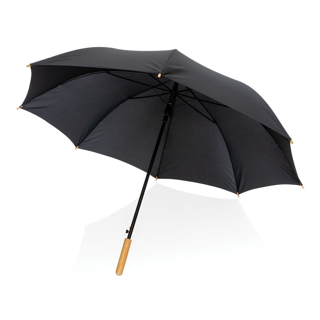 27' Impact AWARE™ RPET 190T automatisk öppning paraply bambu – thumbnail 4