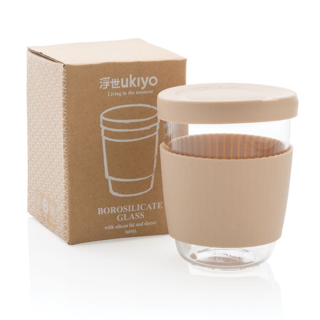 Ukiyo borosilikatglas med silikonlock och sleeve – thumbnail 2