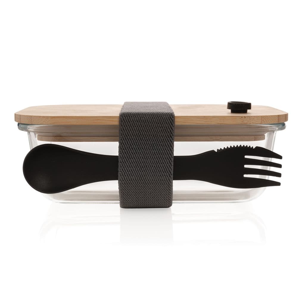 Lunchlåda i glas med bambulock – miniatyr 5