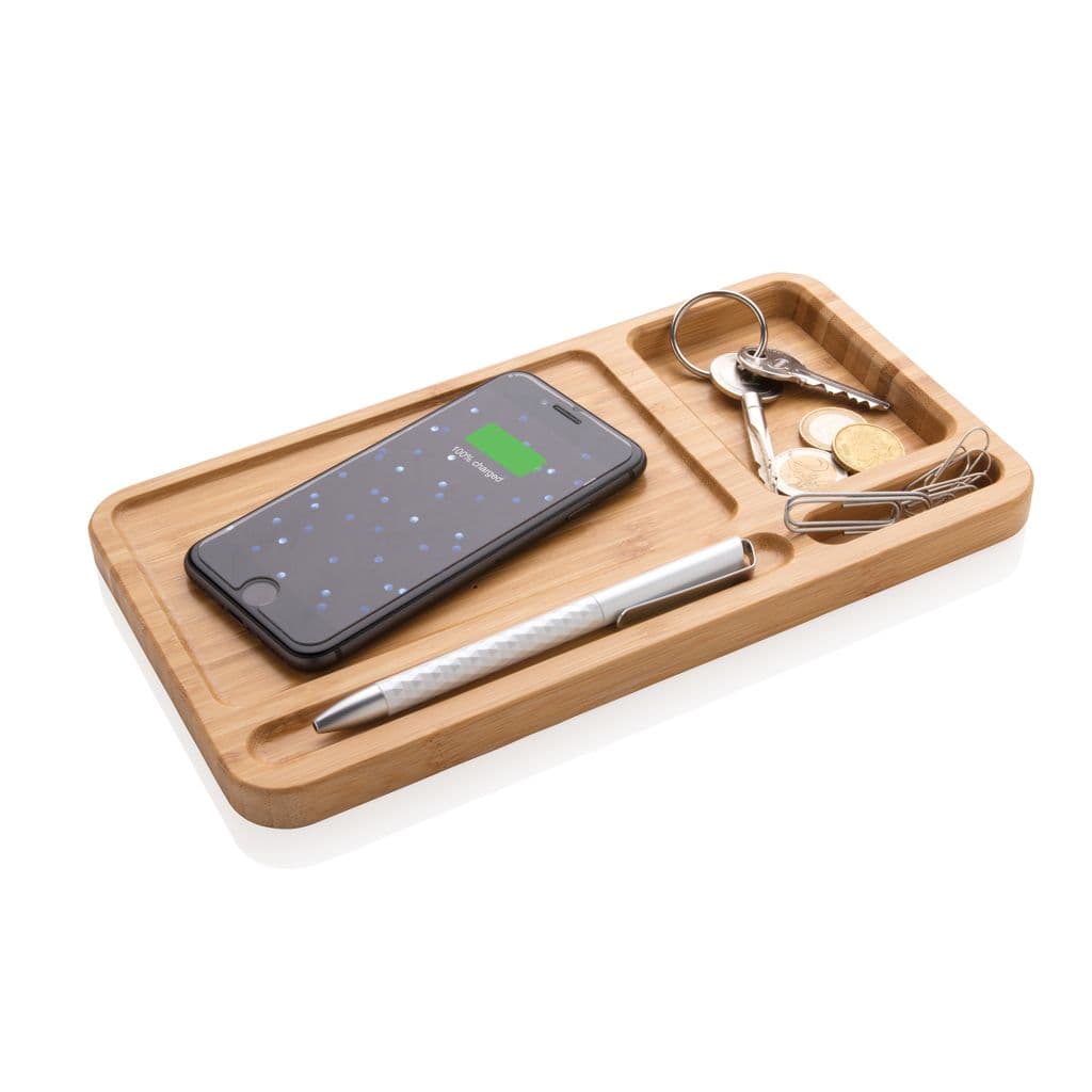 Bambu skrivbordsorganisatör 5W trådlös laddare – miniatyr 3