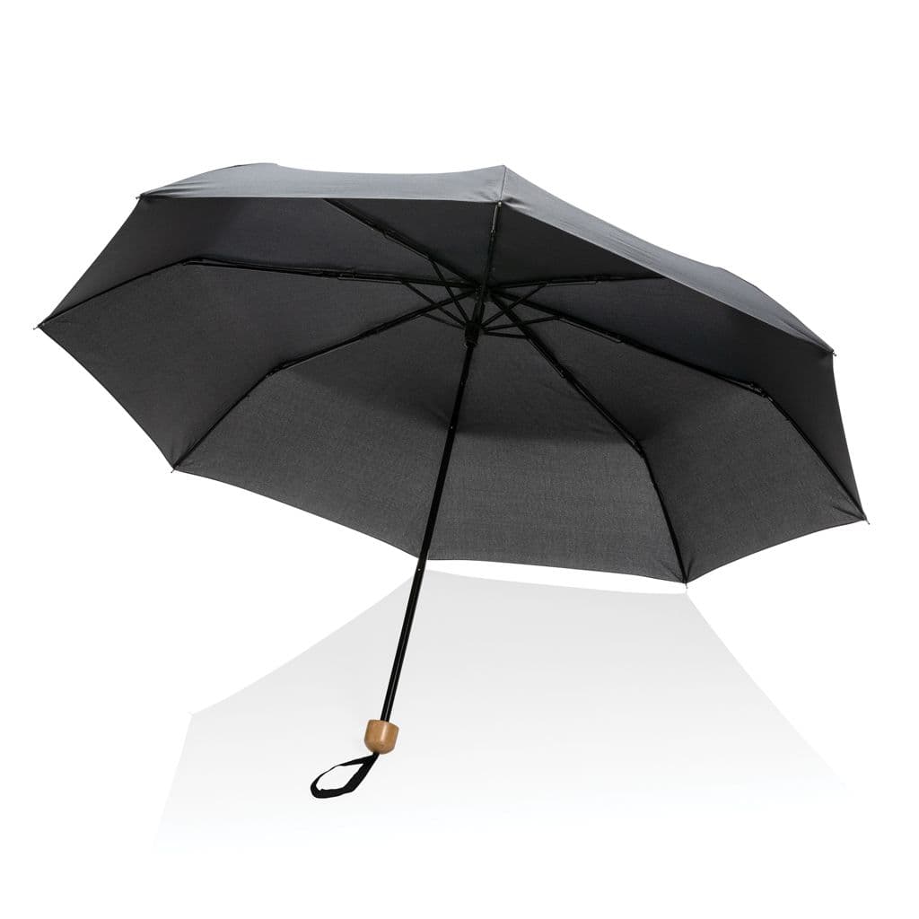 20.5' Impact AWARE™ RPET 190T Pongee paraply  bambu – thumbnail 4
