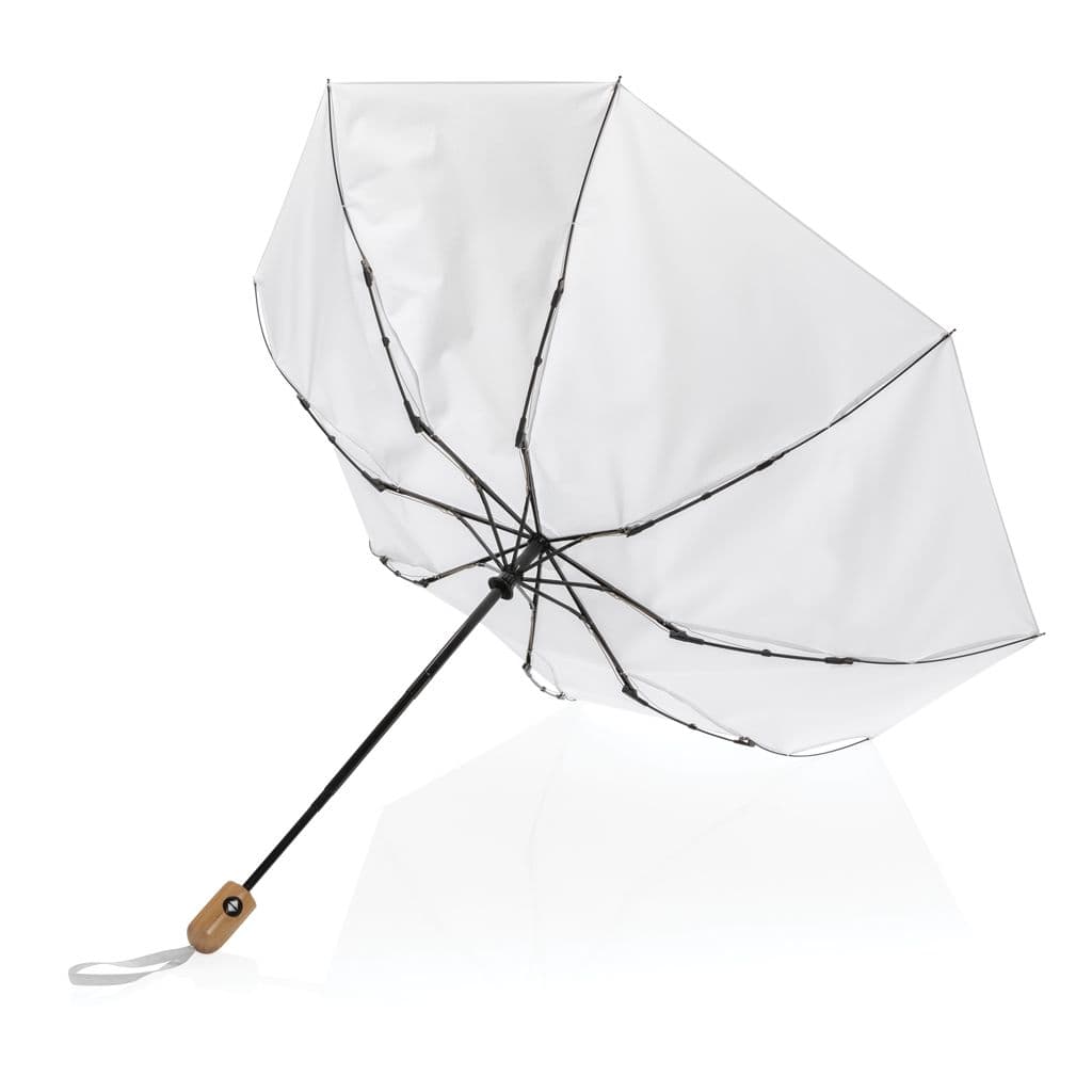 21' Impact Aware™ RPET 190T automatiskt bambu paraply – thumbnail 15