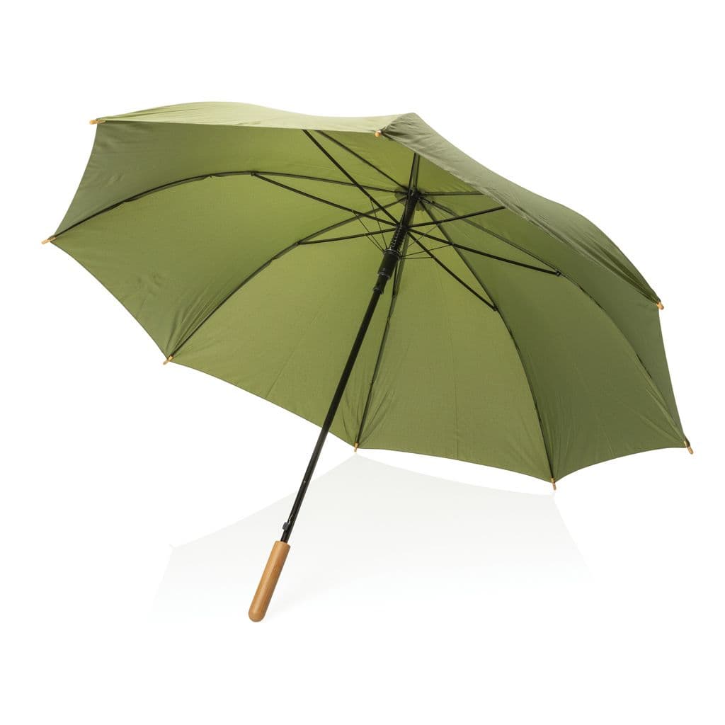 27' Impact AWARE™ RPET 190T automatisk öppning paraply bambu – thumbnail 16