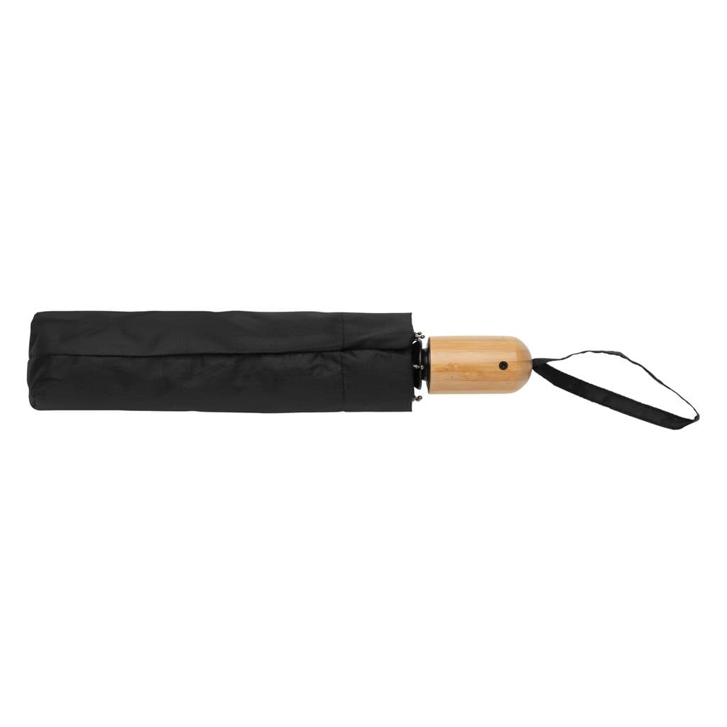 21' Impact Aware™ RPET 190T automatiskt bambu paraply – thumbnail 6