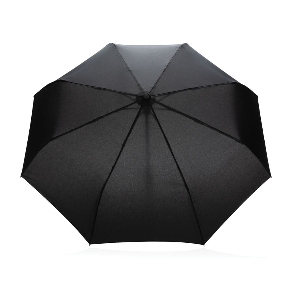 21' Impact Aware™ RPET 190T automatiskt bambu paraply – thumbnail 2