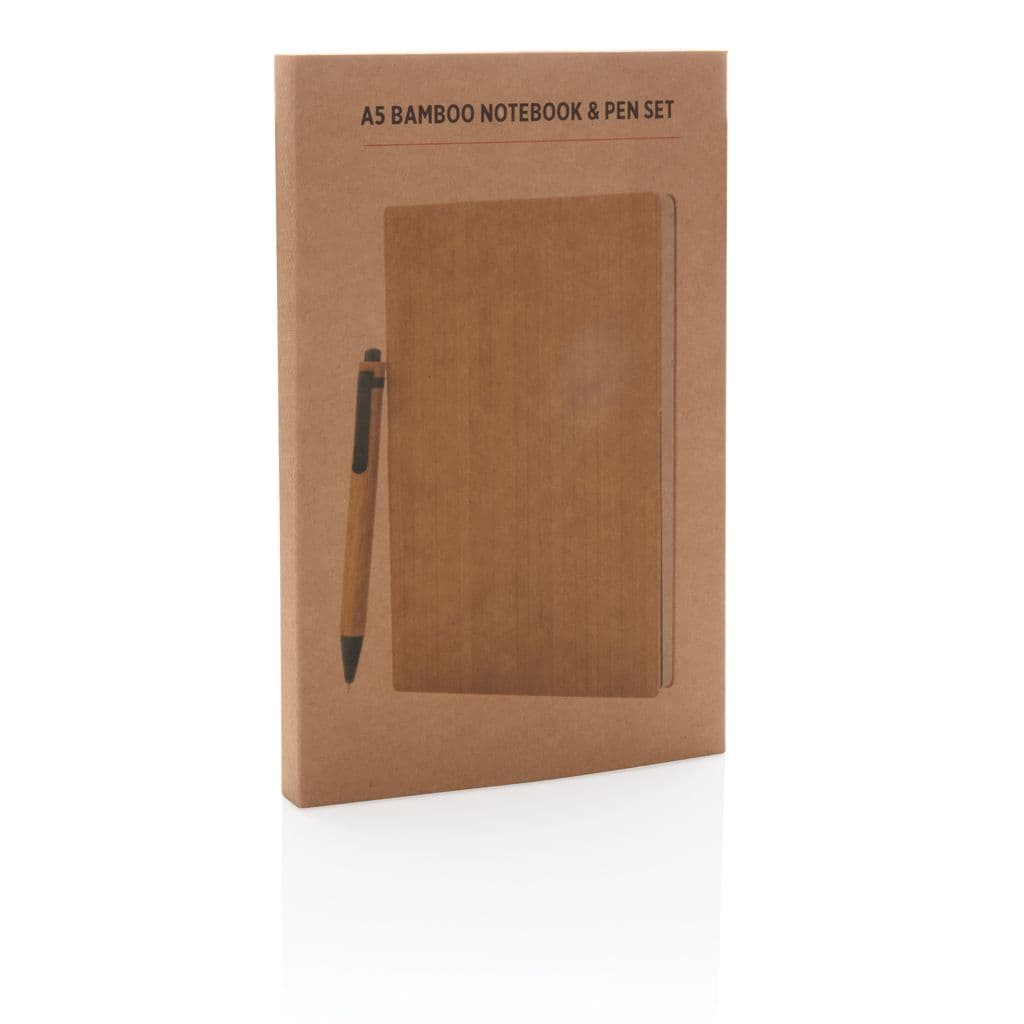 A5 bambu anteckningsbok & penna – miniatyr 6