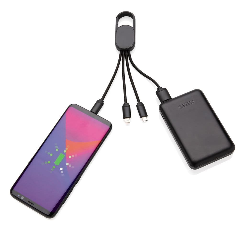 4-i-1 kabel med karbinclip – miniatyr 2