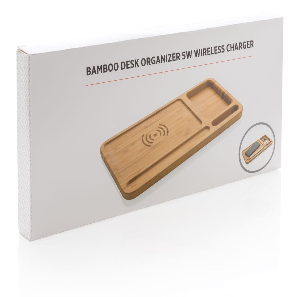 Bambu skrivbordsorganisatör 5W trådlös laddare – miniatyr 6