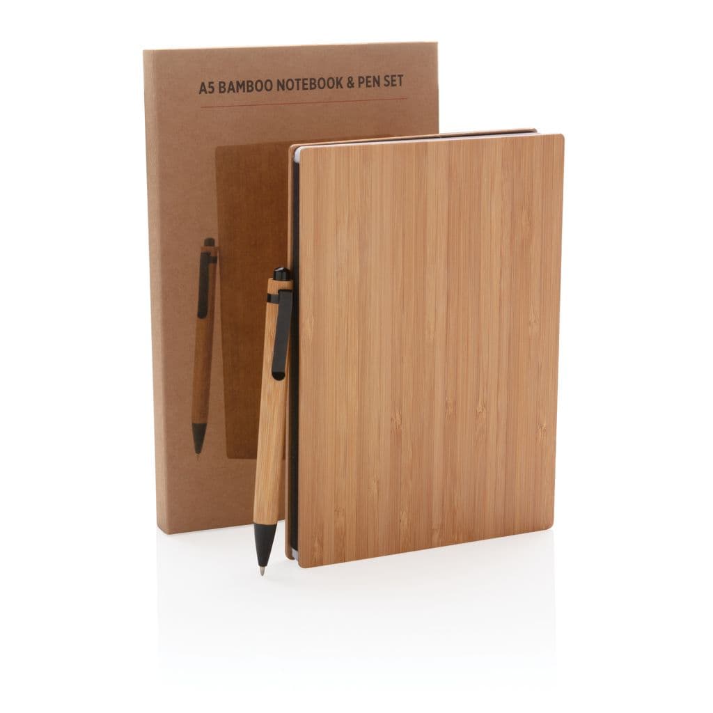 A5 bambu anteckningsbok & penna – miniatyr 5