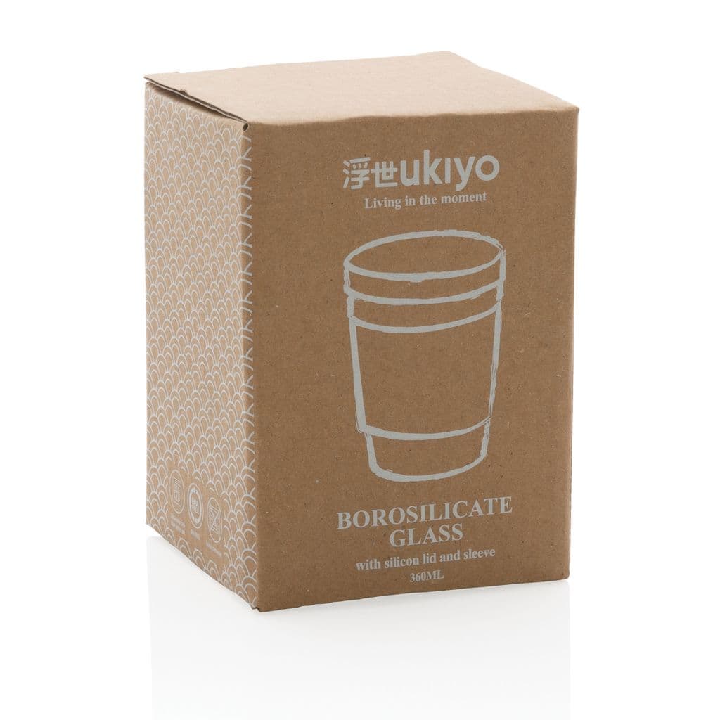 Ukiyo borosilikatglas med silikonlock och sleeve – thumbnail 3
