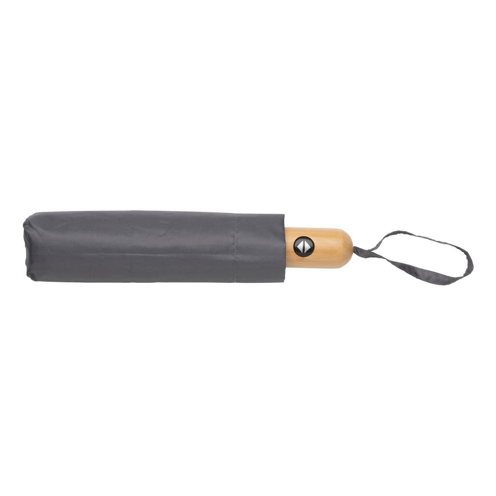 21' Impact Aware™ RPET 190T automatiskt bambu paraply – thumbnail 11