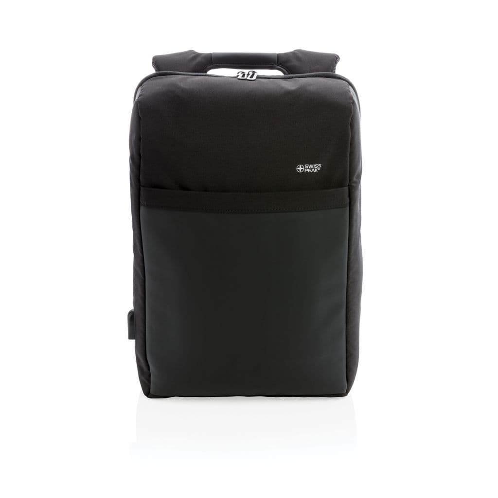 Swiss Peak 15' stöldskyddad RFID & USB-ryggsäck, PVC-fri – miniatyr 3