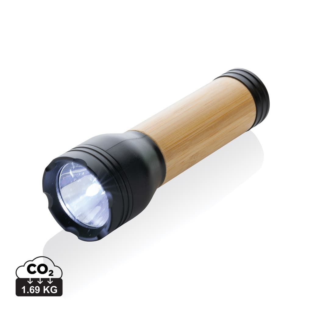 Lucid 3W ficklampa RCS certifierad återvunnen plast & bambu – bild 1