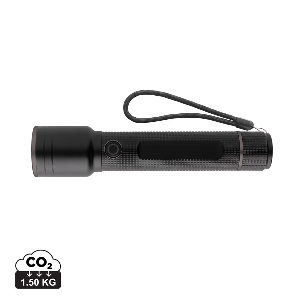 Gear X USB-återuppladdningsbar stor ficklampa RCS aluminium – image 1