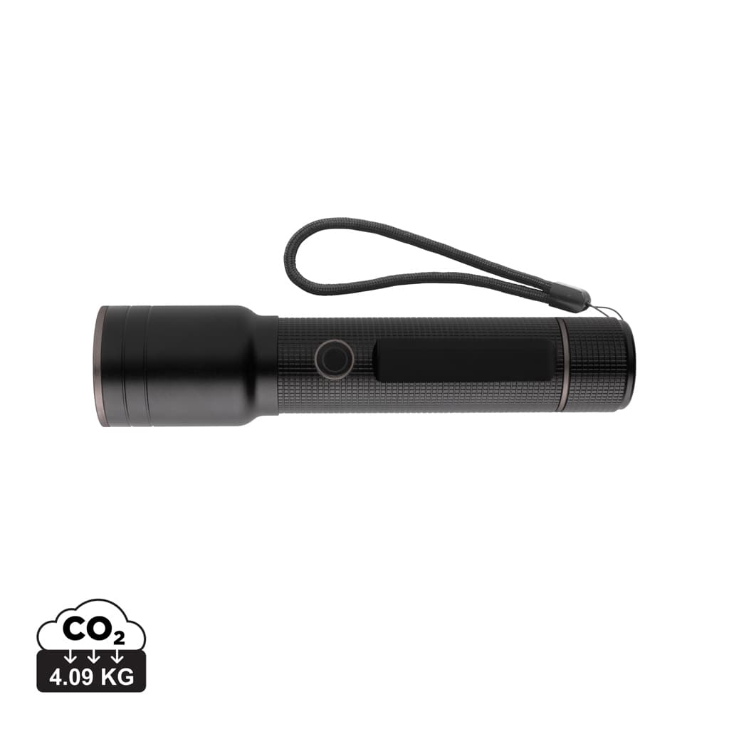 USB-återuppladdningsbar heavy duty ficklampa RCS aluminium – bild 1
