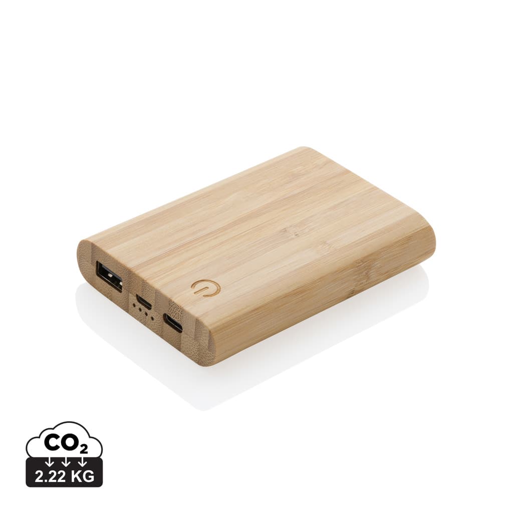 5.000 mAh powerbank i bambu – bild 1