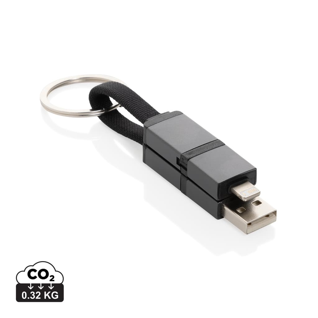Terra återvunnen aluminium 4-i-1 60W snabbladdningskabel – bild 1