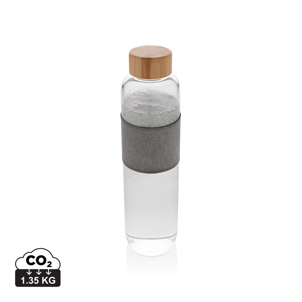 Impact borosilikatglasflaska med bambulock – bild 1