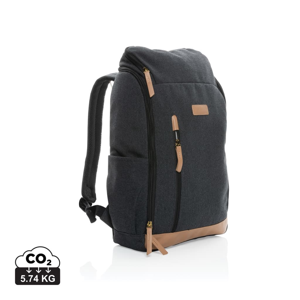 Impact AWARE™ 15' laptopryggsäck i 16 oz. återvunnen canvas – bild 1