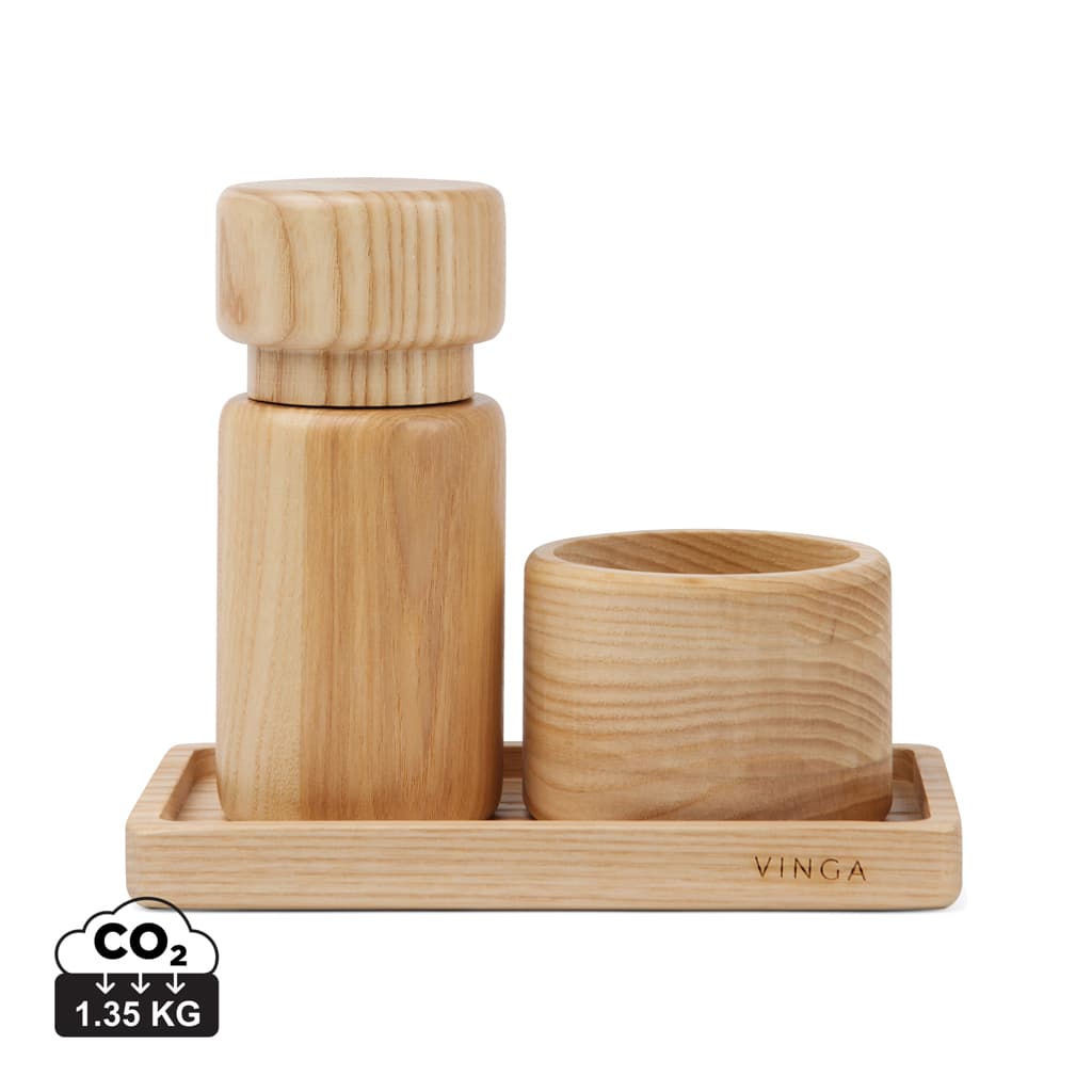 VINGA Retro FSC® askträ salt- & pepparset – image 1