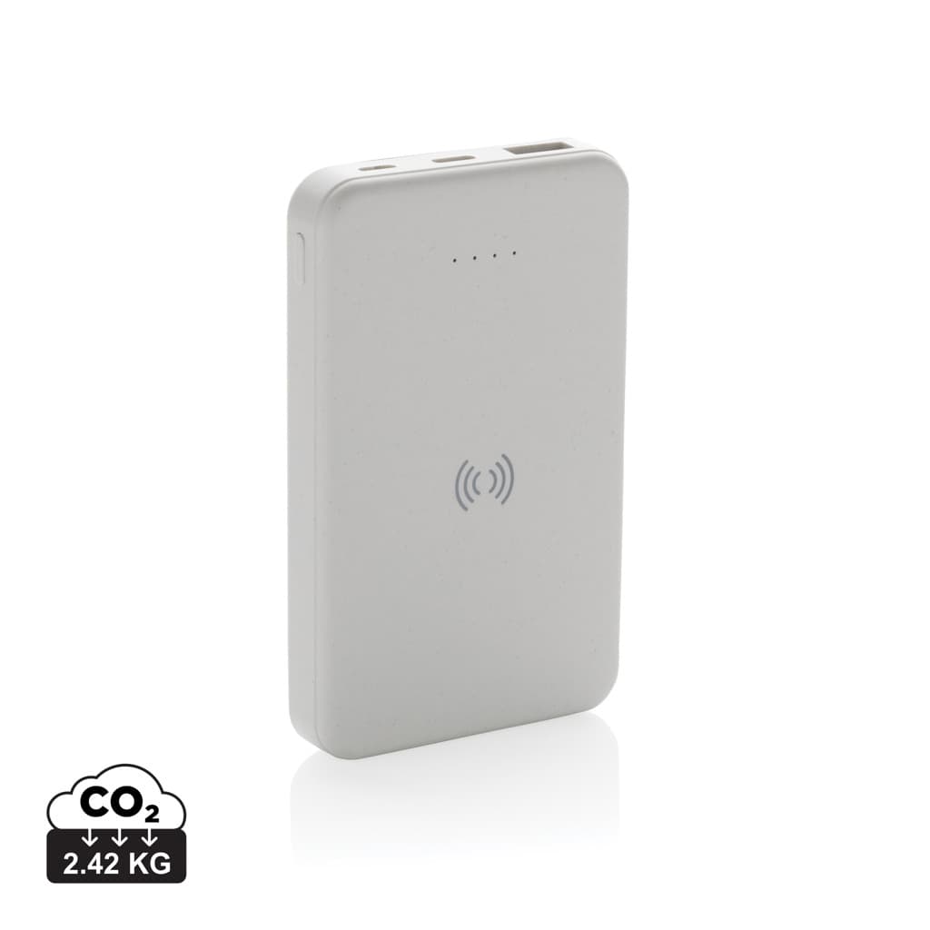 5.000 mAh trådlös powerbank i RCS återvunnen plast – bild 1