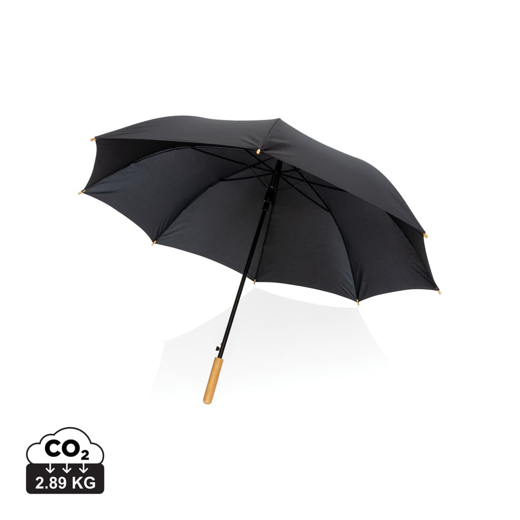 27' Impact AWARE™ RPET 190T automatisk öppning paraply bambu – image 1