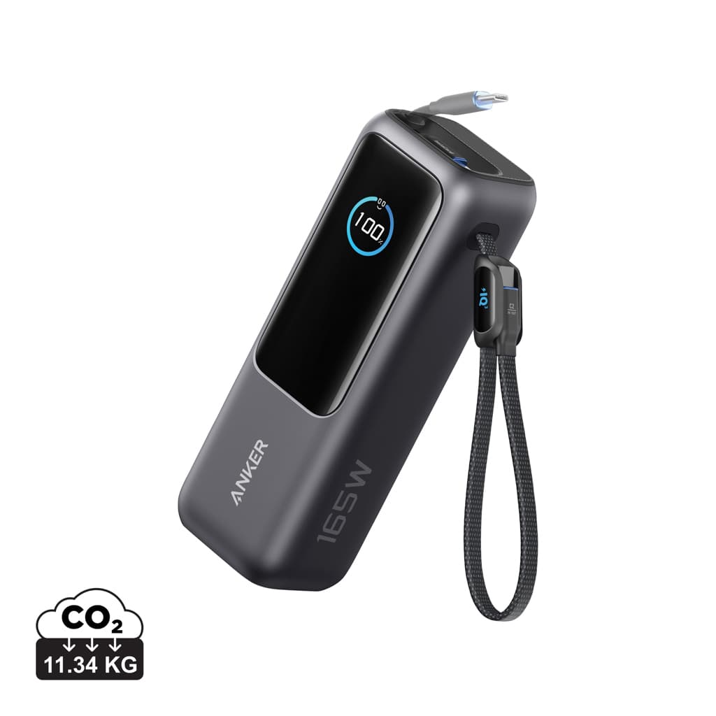 Anker Powerbank 25.000 mAh 165W med inbyggd utdragbar kabel – image 1