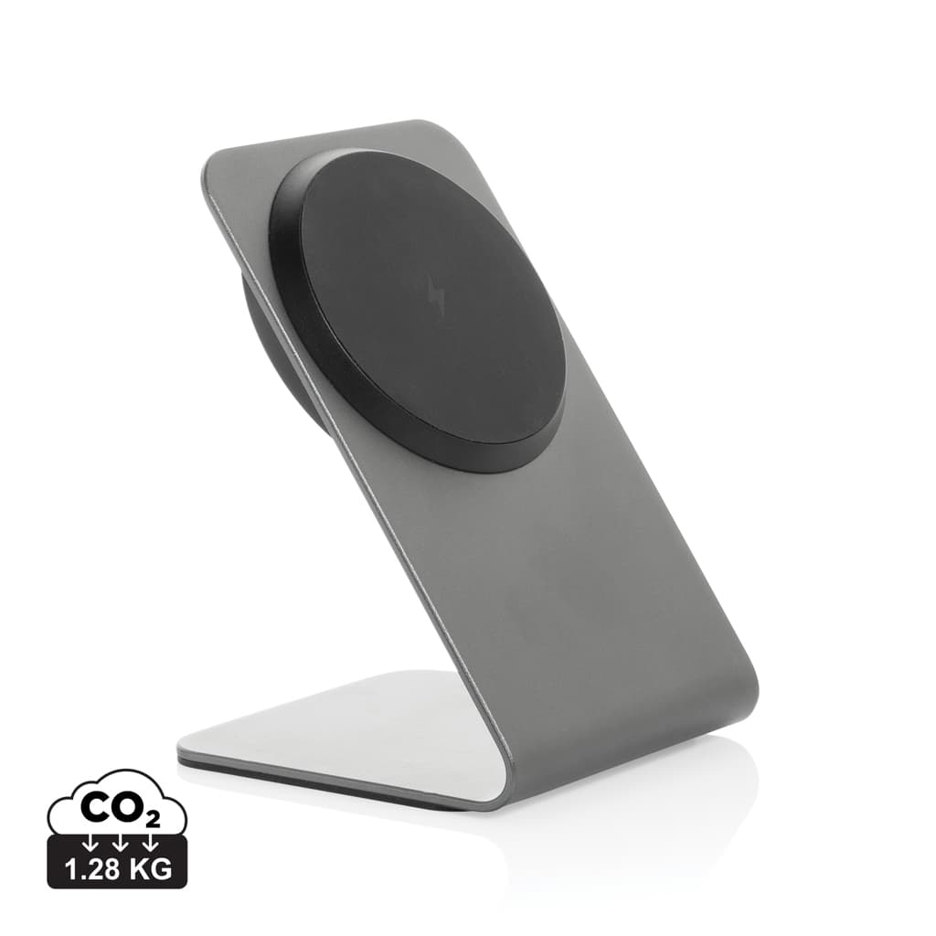 Terra aluminium 15W magnetisk trådlös telefonställ för mobil – bild 1
