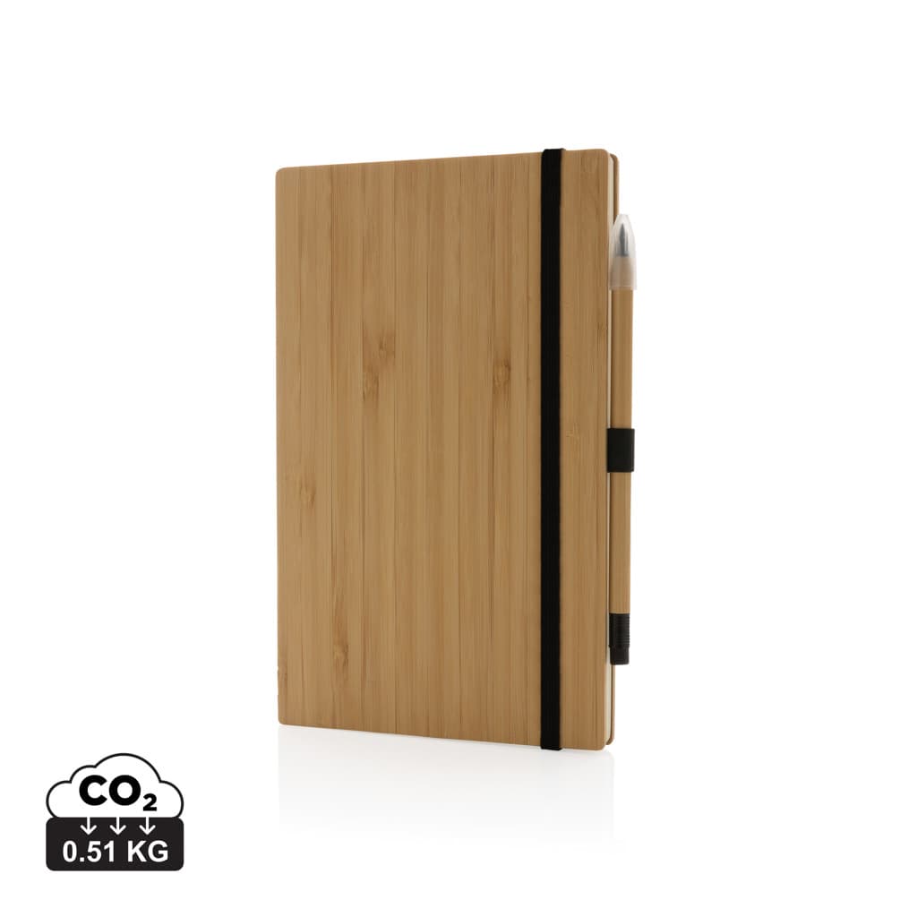 Set anteckningsbok i bambu och infinity penna – bild 1