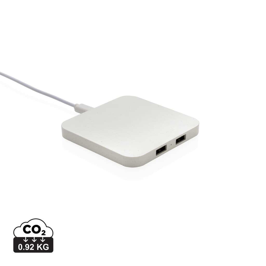 10W trådlösa laddare m. USB portar RCS återvunnen plast – bild 1