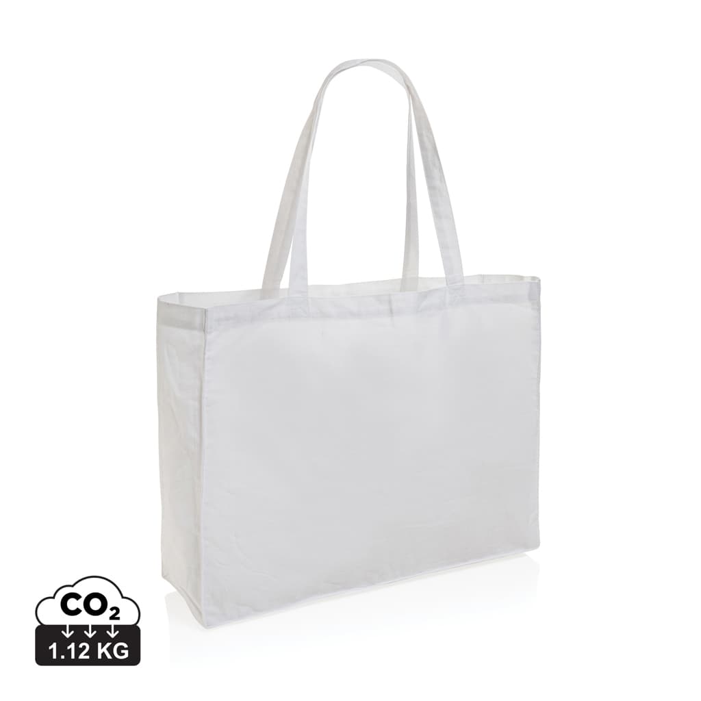 Impact AWARE™ shoppingkasse m. bälg återvunnen bomull 145gr – bild 1