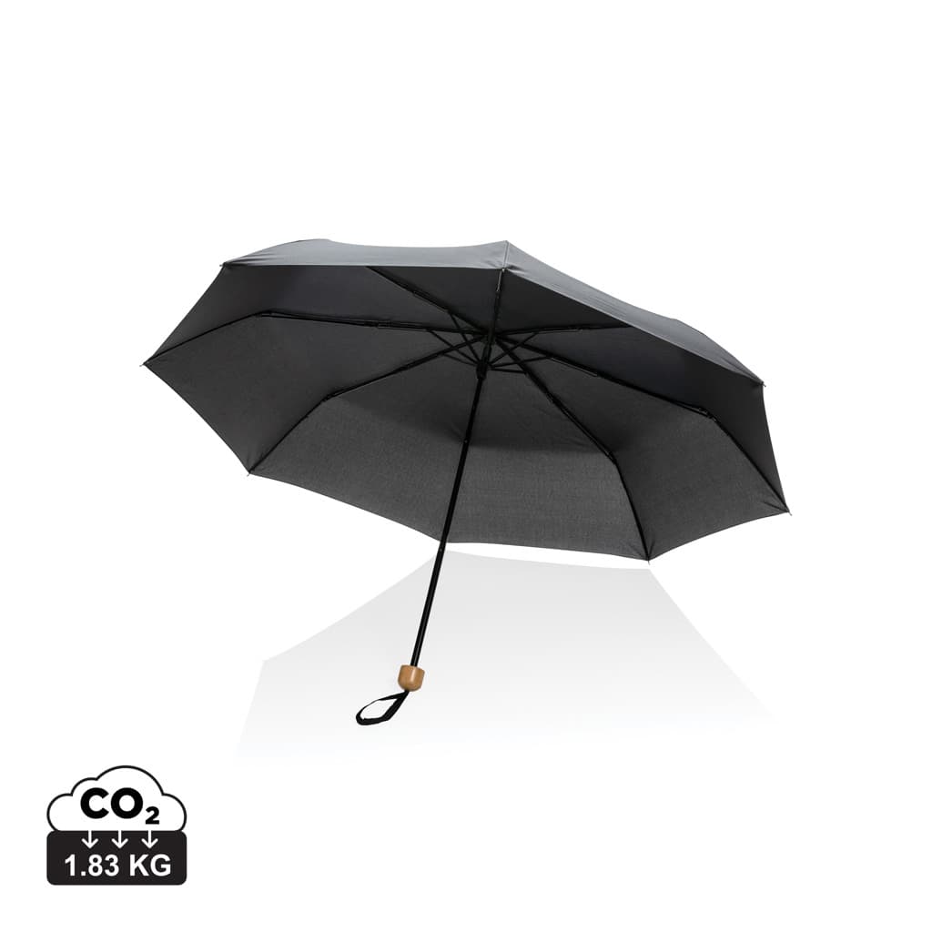 20.5' Impact AWARE™ RPET 190T Pongee paraply  bambu – image 1