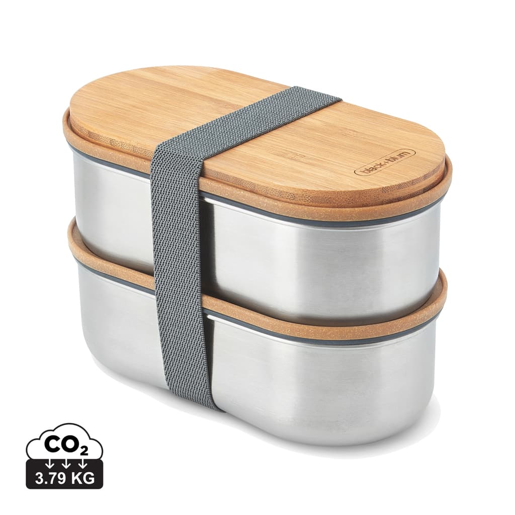 Black+Blum Dubbel Rostfri Bento-låda – bild 1
