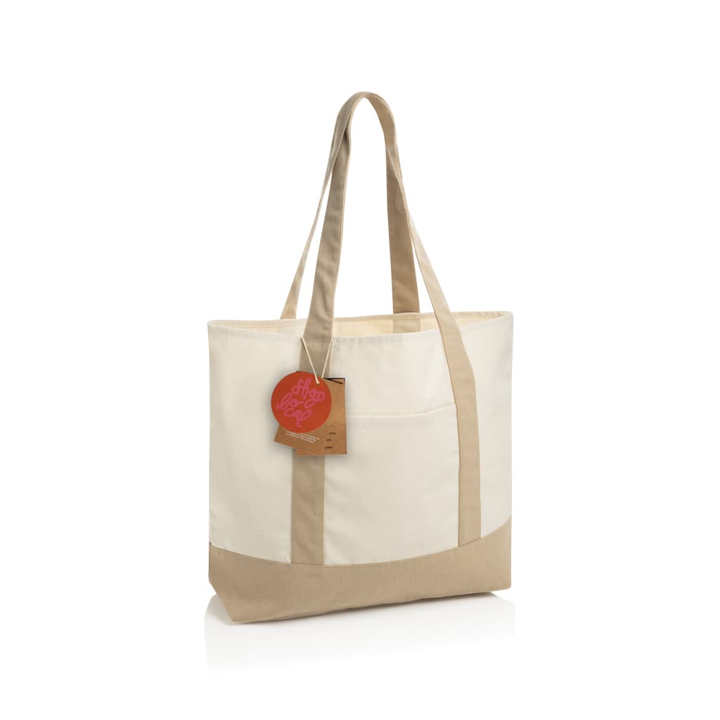 SHOP LOCAL AWARE™ återvunnen bomull 350 gsm Toteväska – bild 1