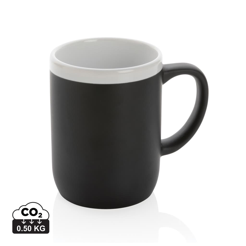 Keramikmugg med vit kant 300 ml – bild 1